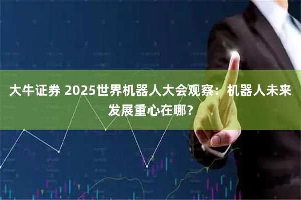 大牛证券 2025世界机器人大会观察：机器人未来发展重心在哪？
