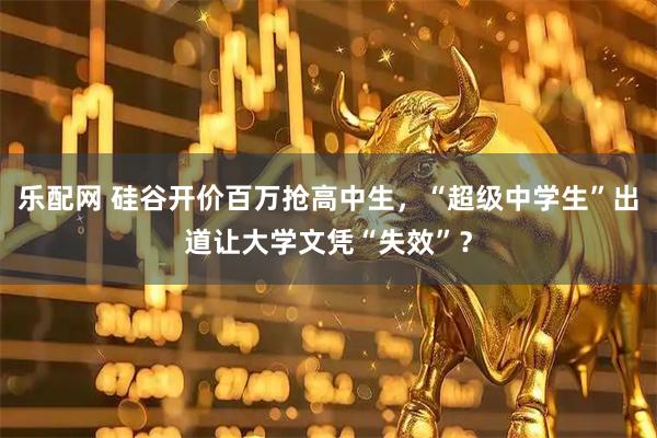 乐配网 硅谷开价百万抢高中生，“超级中学生”出道让大学文凭“失效”？